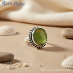 Load image into Gallery viewer, 925 Sterling Silver Green Quartz Ring for Women | Gift Jewelry
