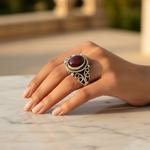 Load image into Gallery viewer, 925 Silver Garnet Ring for Women | Gemstone Jewelry Gift
