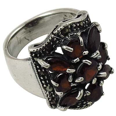 925 silver garnet ring for women | cocktail ring | gift