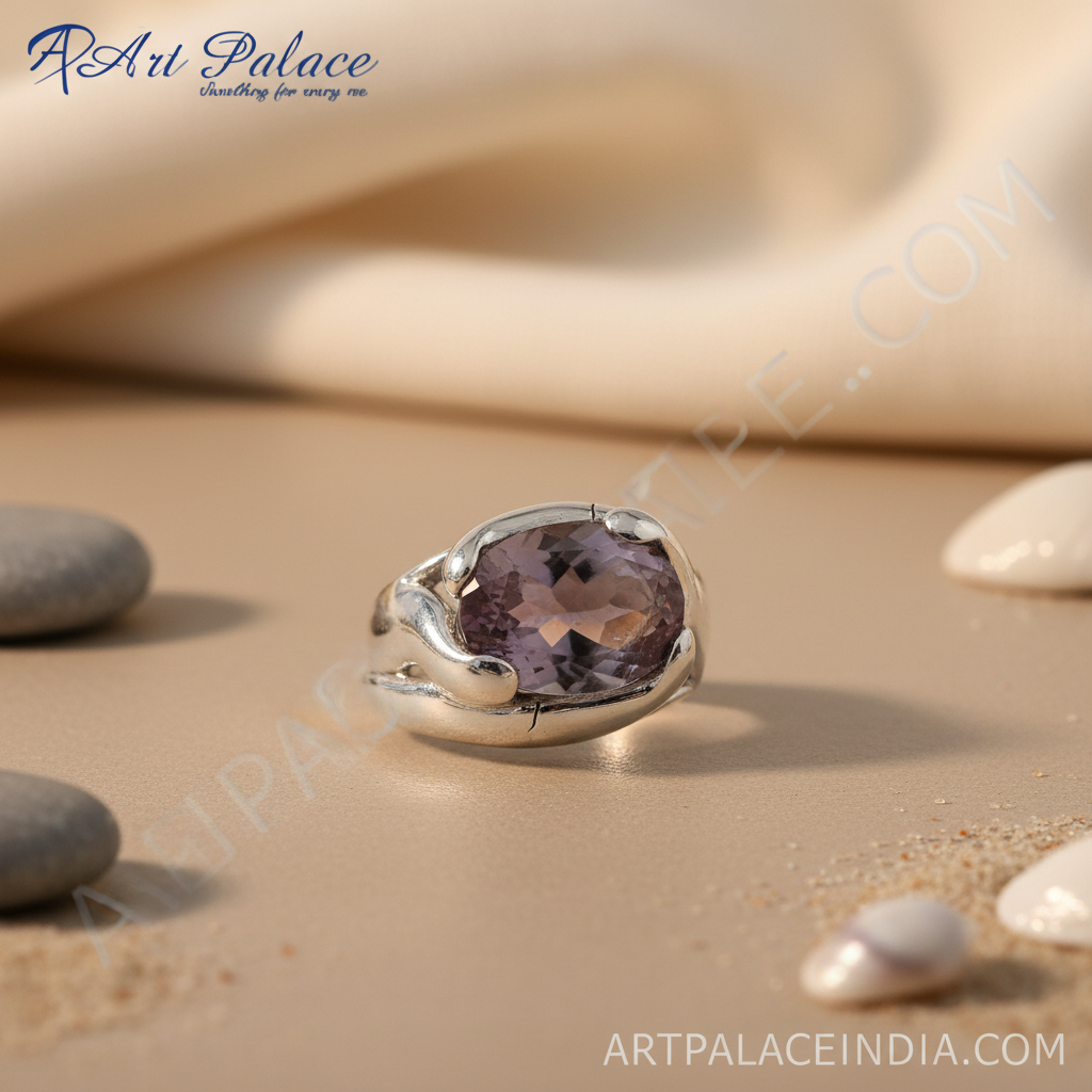 925 Sterling Silver Amethyst Ring for Women | Gemstone Jewelry