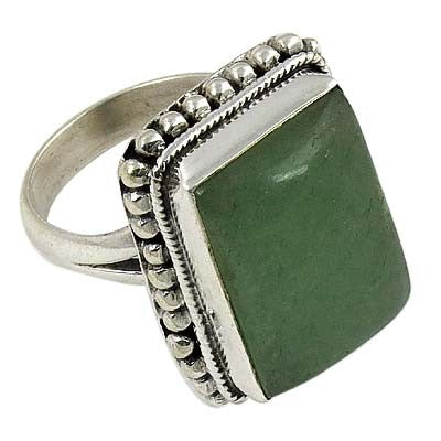 925 Silver Jade Ring for Women | Gemstone Jewelry