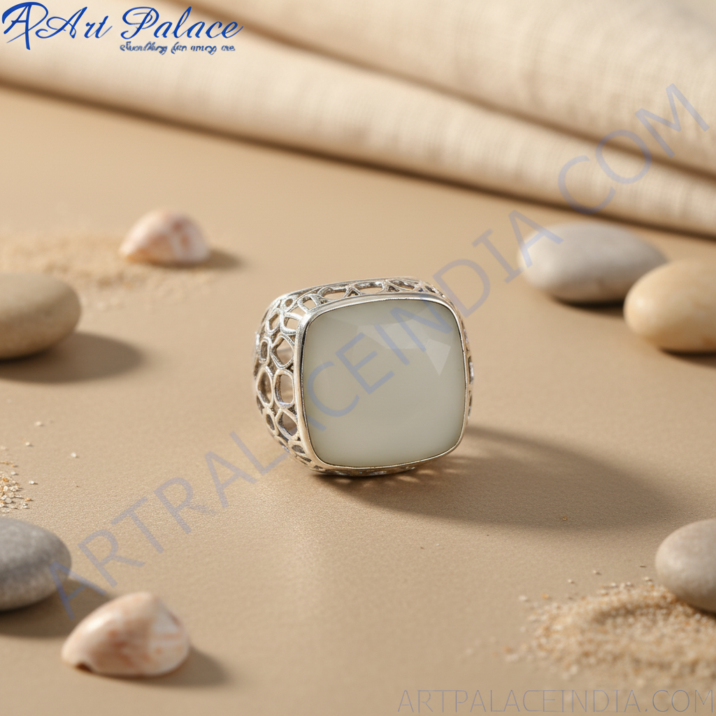 925 Sterling Silver Turquoise Stone Ring for Men | Statement Jewelry