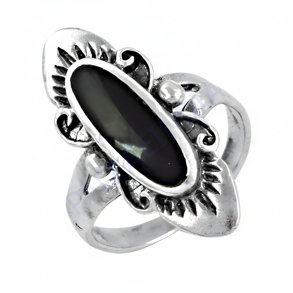 925 silver black onyx ring for women | statement jewelry