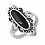 将图像加载到图库查看器中， 925 Silver Black Onyx Ring for Women | Statement Jewelry
