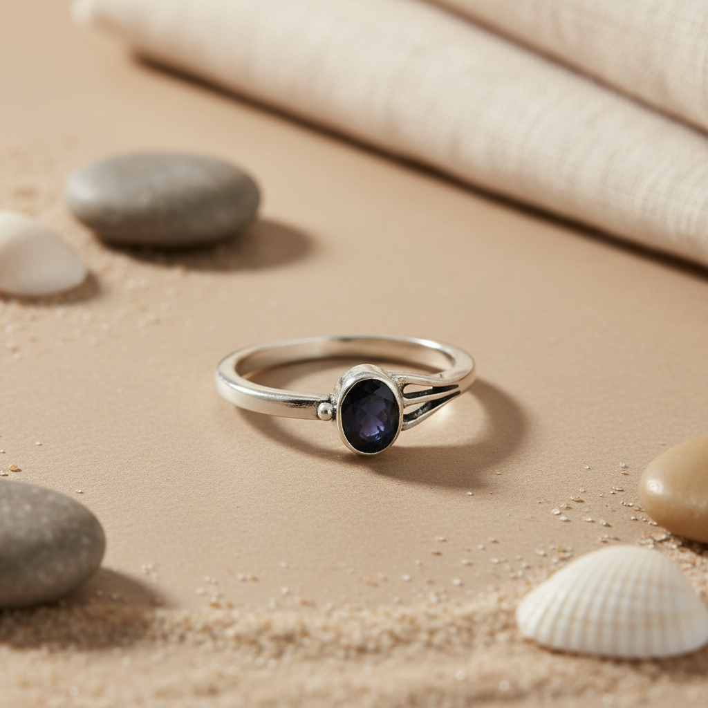 925 Silver Black Gemstone Ring for Women | Gift Jewelry