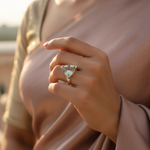 Load image into Gallery viewer, 925 Silver Green Amethyst Ring for Women | Gemstone Jewelry
