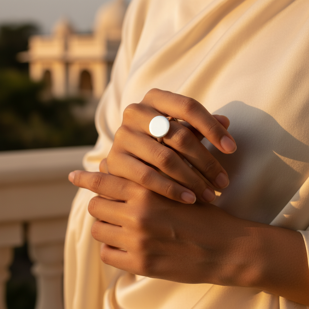 925 Silver Adjustable Round Ring for Women | Minimalist Jewelry