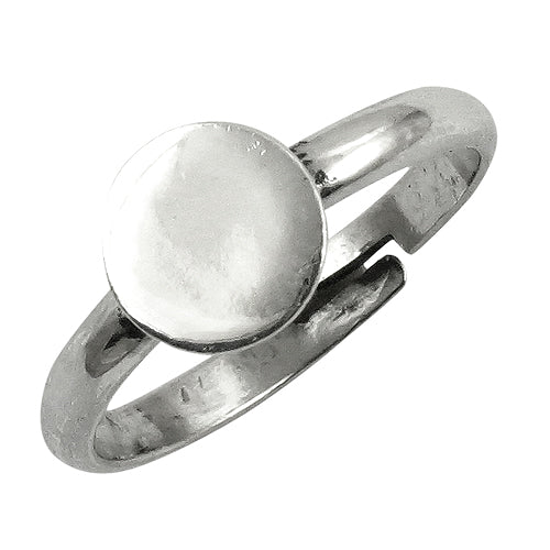 925 silver adjustable round ring for women | minimalist jewelry