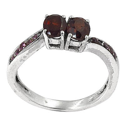 925 silver garnet ring for women | anniversary gift