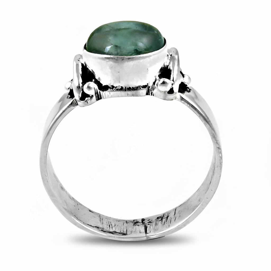 925 silver green gemstone ring for women | gift jewelry
