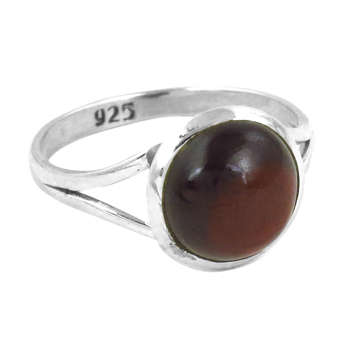 925 silver round brown stone ring for women | gift jewelry