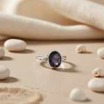 将图像加载到图库查看器中， 925 Sterling Silver Iolite Ring for Women | Gemstone Jewelry
