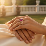Load image into Gallery viewer, 925 Silver Ruby Ring for Women | Square Cut Gemstone Ring
