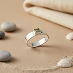 Load image into Gallery viewer, 925 Silver Green Gemstone Ring for Women | Modern Jewelry
