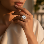 Load image into Gallery viewer, 925 Silver Square Cut Ring for Men | Gemstone Ring
