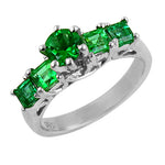 Load image into Gallery viewer, Emerald Gemstone Ring in 925 Silver for Women | Engagement Gift
