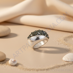 Load image into Gallery viewer, Silver Ring with Sparkling Stone for Women | Statement Jewelry

