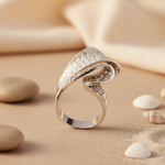 Load image into Gallery viewer, 925 Silver Abstract Ring | Statement Jewelry for Women
