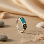 将图像加载到图库查看器中， 925 Silver Turquoise Ring for Women | Gemstone Jewelry
