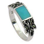 将图像加载到图库查看器中， 925 Silver Turquoise Ring for Women | Gemstone Jewelry
