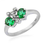 将图像加载到图库查看器中， 925 Silver Emerald Ring for Women | Gemstone Jewelry
