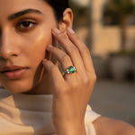 将图像加载到图库查看器中， 925 Silver Emerald Ring for Women | Gemstone Jewelry
