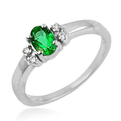 925 silver emerald ring for women | gemstone jewelry