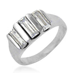 将图像加载到图库查看器中， Silver Ring with White CZ Stones | Women's Fashion Jewelry
