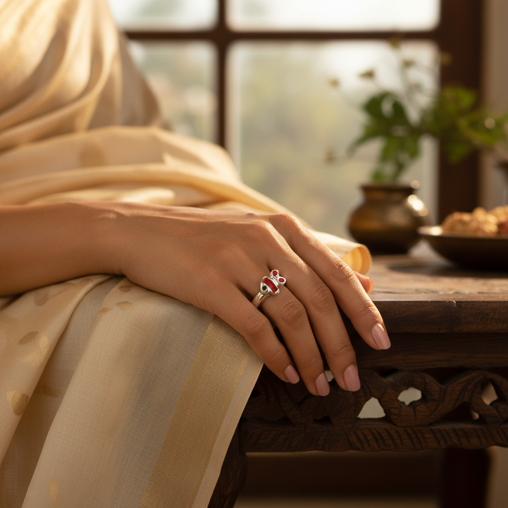 925 Silver Red Stone Ring for Women | Gift Jewelry
