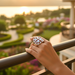 Load image into Gallery viewer, 925 Sterling Silver Coral Ring | Gemstone Jewelry for Women
