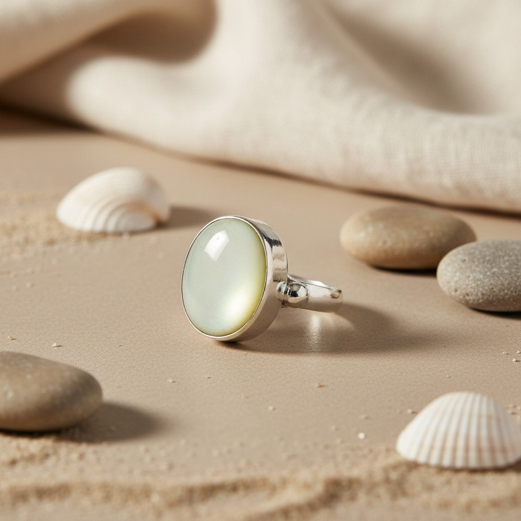 925 Silver Green Gemstone Ring for Women | Statement Jewelry