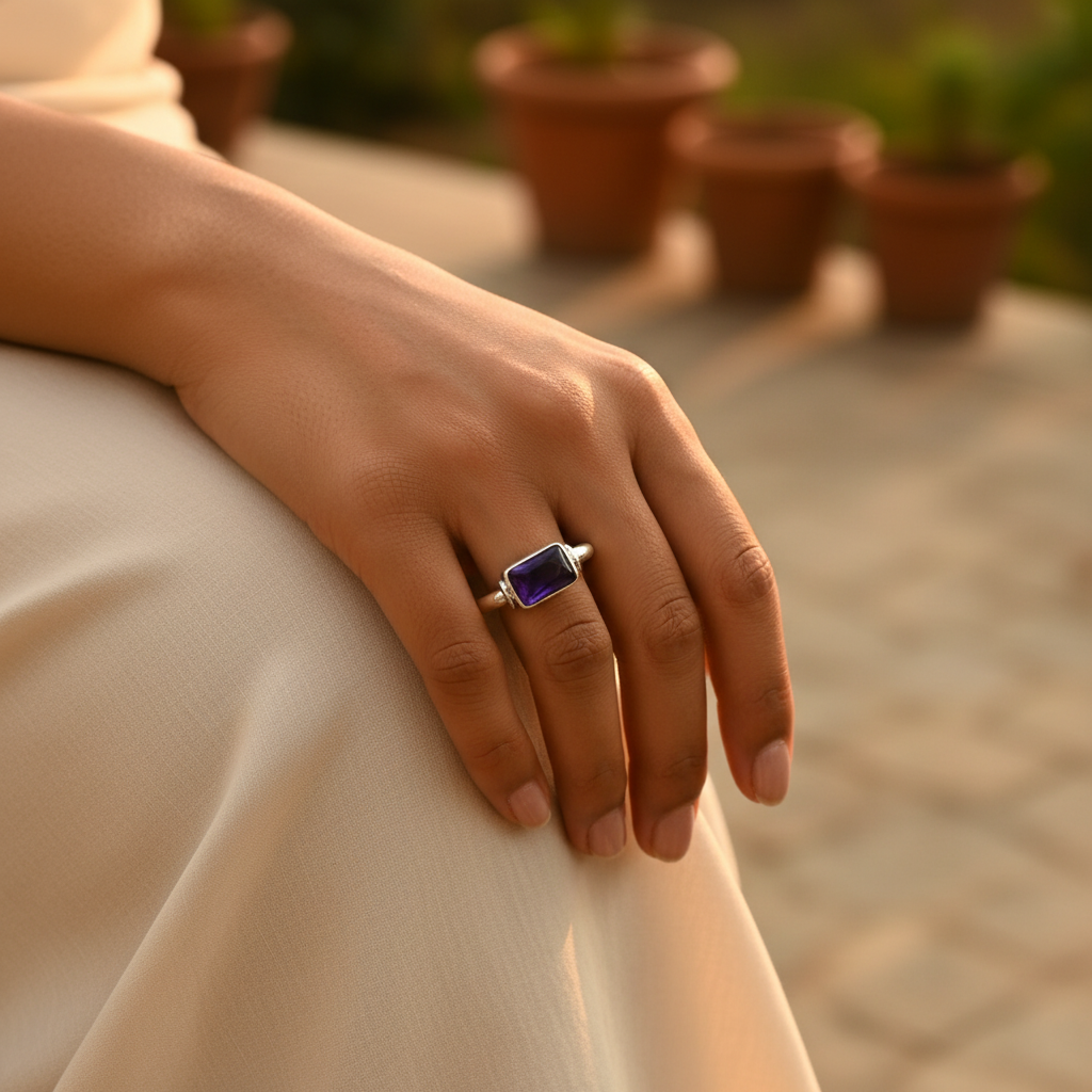 925 Silver Amethyst Ring for Women | Gemstone Jewelry Gift
