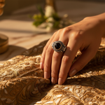 Load image into Gallery viewer, 925 Silver Onyx Ring for Women | Gemstone Ring

