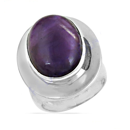 925 Silver Purple Gemstone Ring for Women | Statement Jewelry