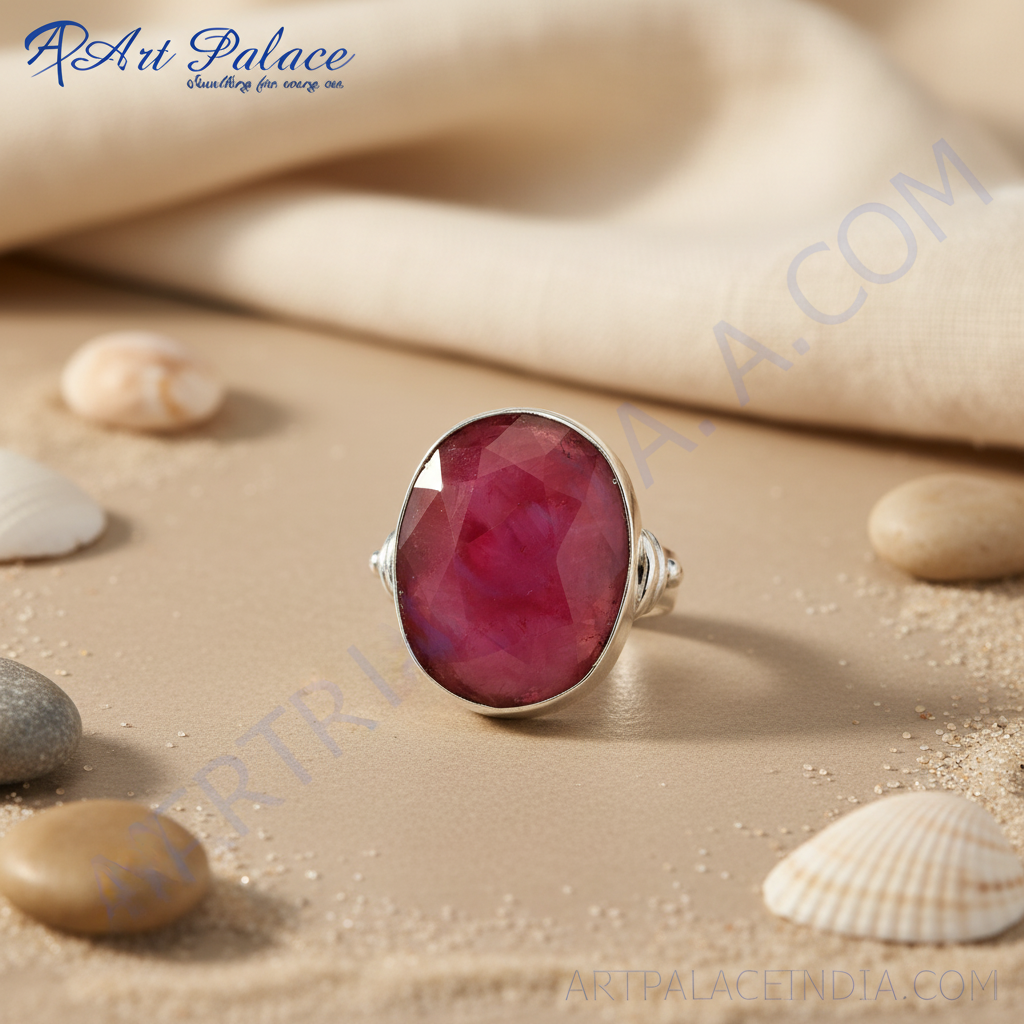 Silver Ruby Ring for Women | Gemstone Jewelry