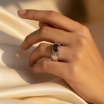 将图像加载到图库查看器中， 925 Silver Garnet Ring for Women | Anniversary Gift
