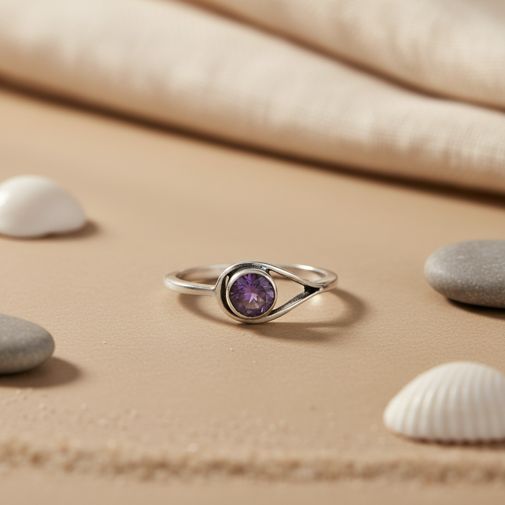 925 Silver Amethyst Ring for Women | Gemstone Jewelry