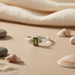 Load image into Gallery viewer, 925 Silver Peridot Ring for Women | Gemstone Jewelry
