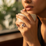 Load image into Gallery viewer, 925 Silver Garnet Ring for Women | Gemstone Jewelry
