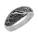 将图像加载到图库查看器中， 925 Silver Marcasite Ring for Women | Sterling Silver Ring
