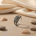 Load image into Gallery viewer, 925 Silver Black Gemstone Ring for Women | Cocktail Ring
