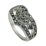 将图像加载到图库查看器中， 925 Silver Black Gemstone Ring for Women | Cocktail Ring
