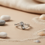 Load image into Gallery viewer, Silver Two Stone Diamond Ring | Engagement Ring | Gift
