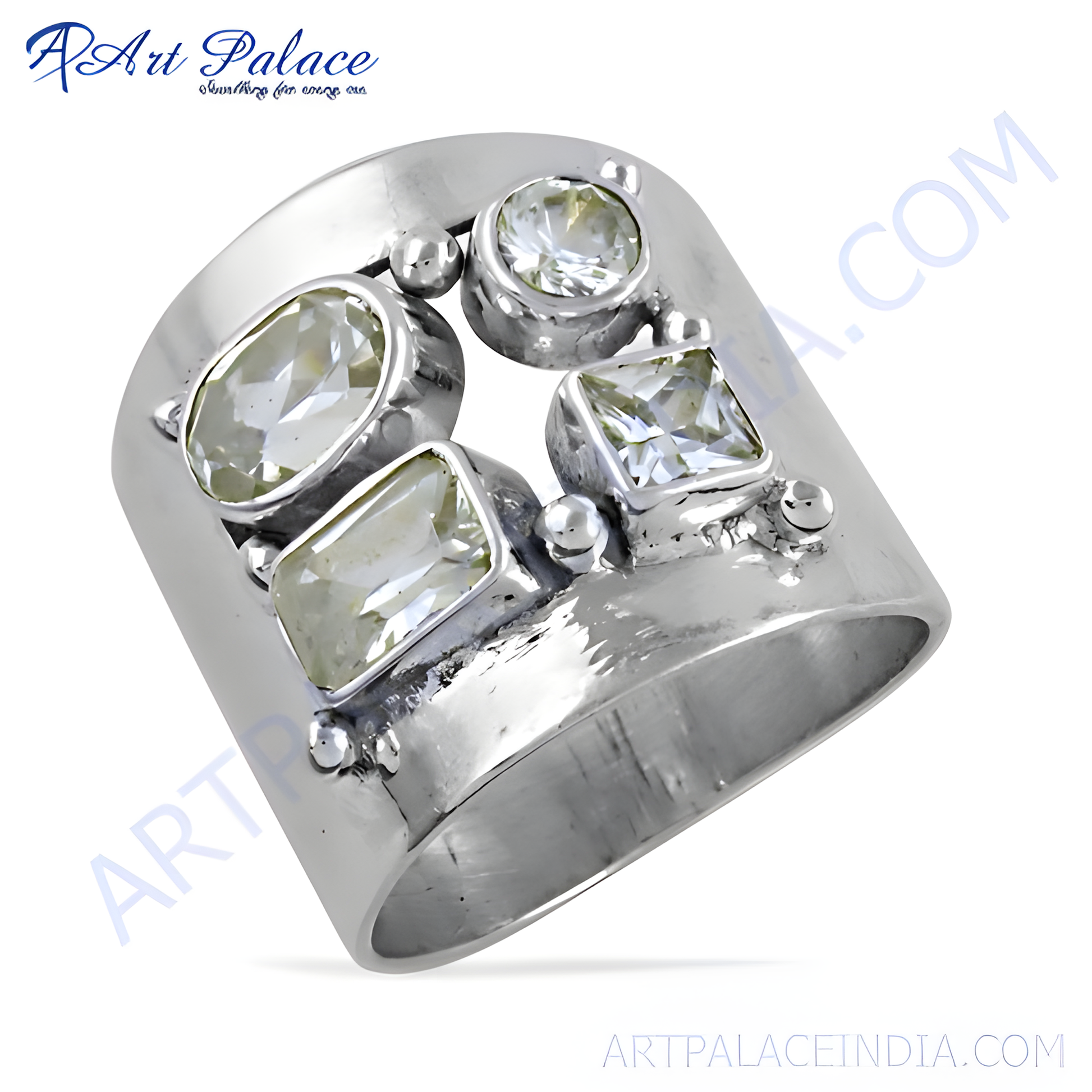 Hot! Dazzling Cubic Zirconia Gemstone 925 Silver Ring