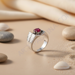 Load image into Gallery viewer, Silver Ruby Ring for Men | Genuine Ruby Stone | Gift
