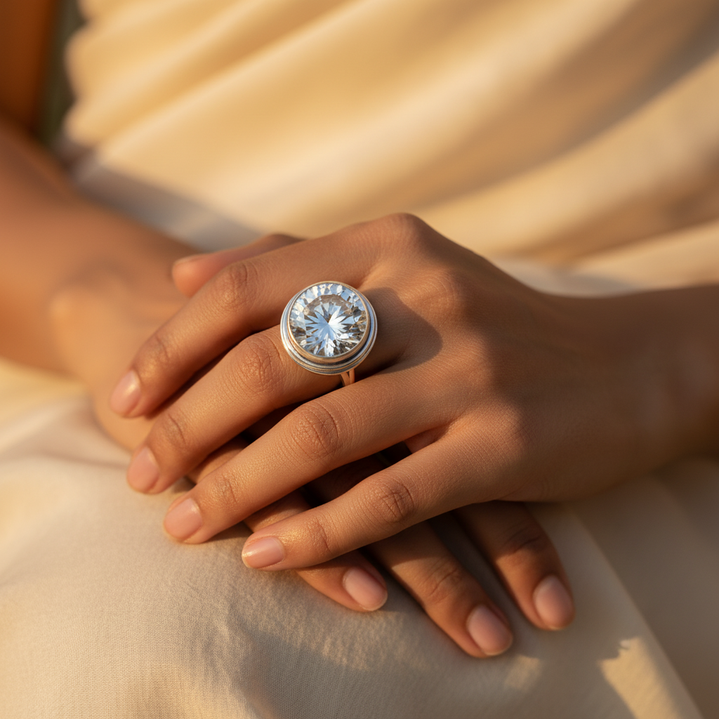 925 Sterling Silver Cubic Zirconia Ring for Women | Gift