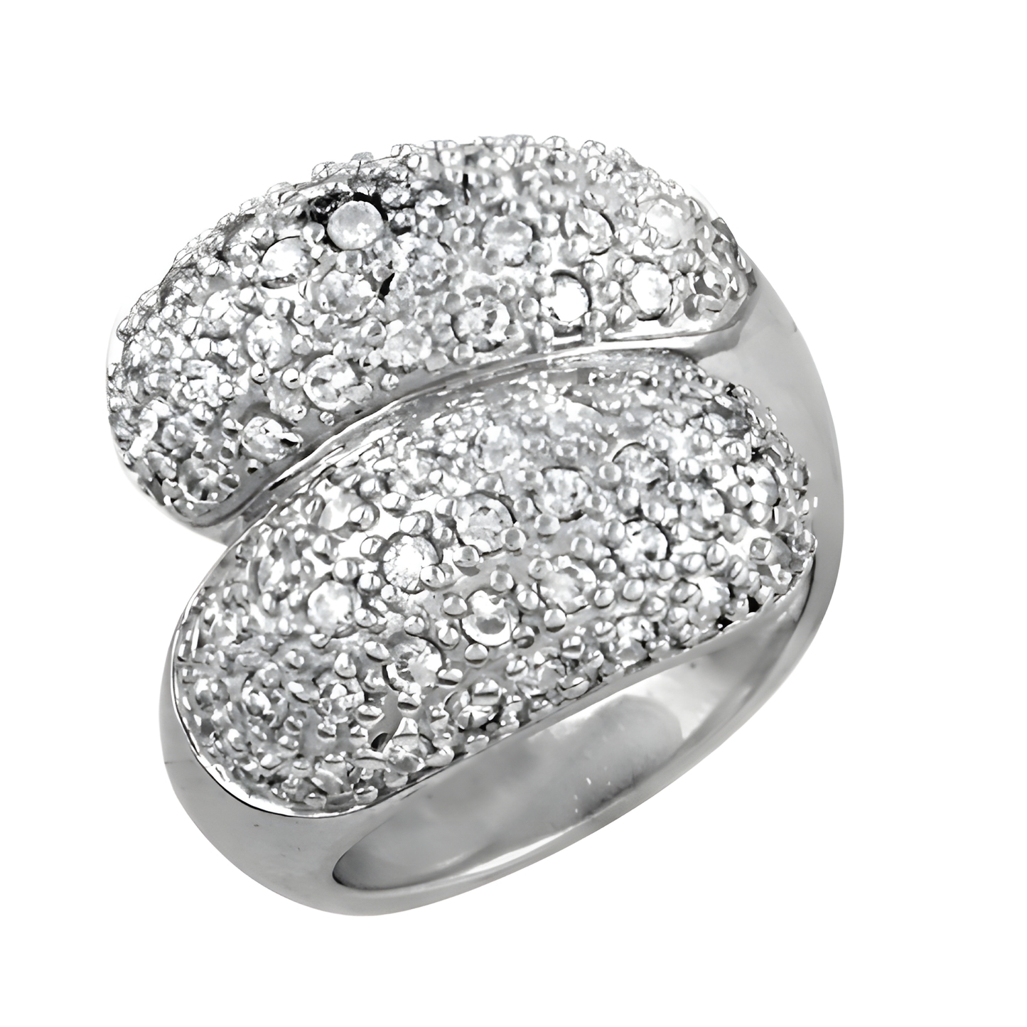 Hot! Dazzling Cubic Zirconia Gemstone Silver Ring, 925 Sterling Silver Jewelry