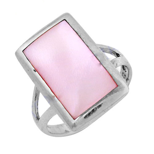 925 silver pink mother of pearl ring for women | fashion jewelry