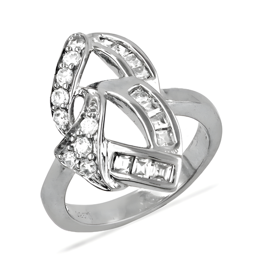 Hot! Dazzling Cubic Zirconia Gemstone Silver Rings