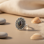 将图像加载到图库查看器中， 925 Silver Black Onyx Ring for Women | Gemstone Jewelry
